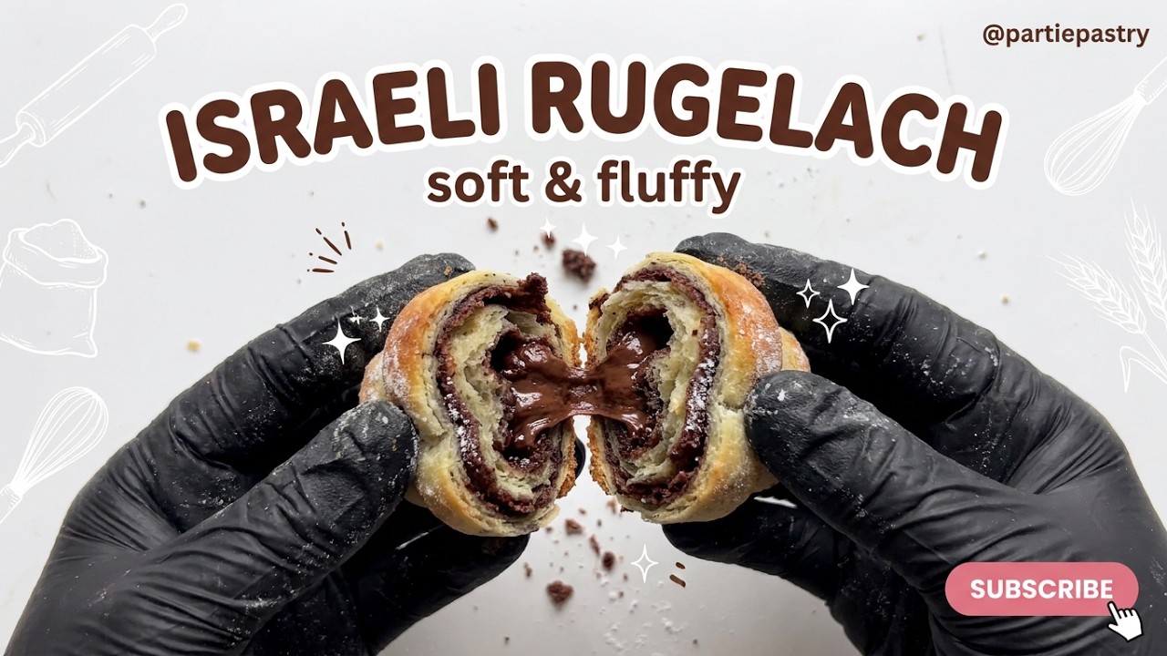 Israeli Rugelach 🥐 Soft, Fluffy & Chocolatey 🍫