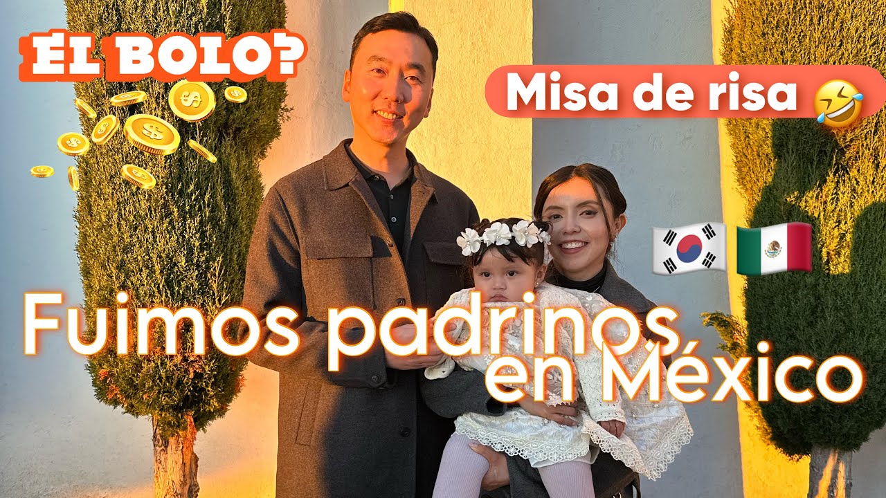[ENG SUB] Primera vez siendo padrinos en México  #coreano #bautizo #misa #comedia