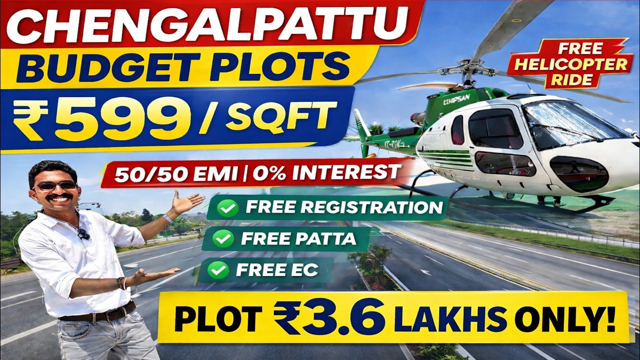 ‼️₹599 SQFT Plots in Chengalpattu 🔥 50/50 EMI | 0% Interest | Best Investment Near GST Road