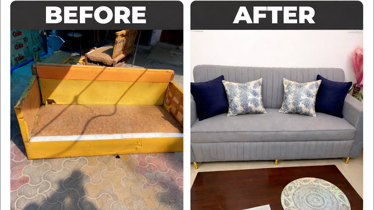 Old sofa repair full video || apne purane sofa ko repair karwaye || Old to convert new sofa ||#sofa 