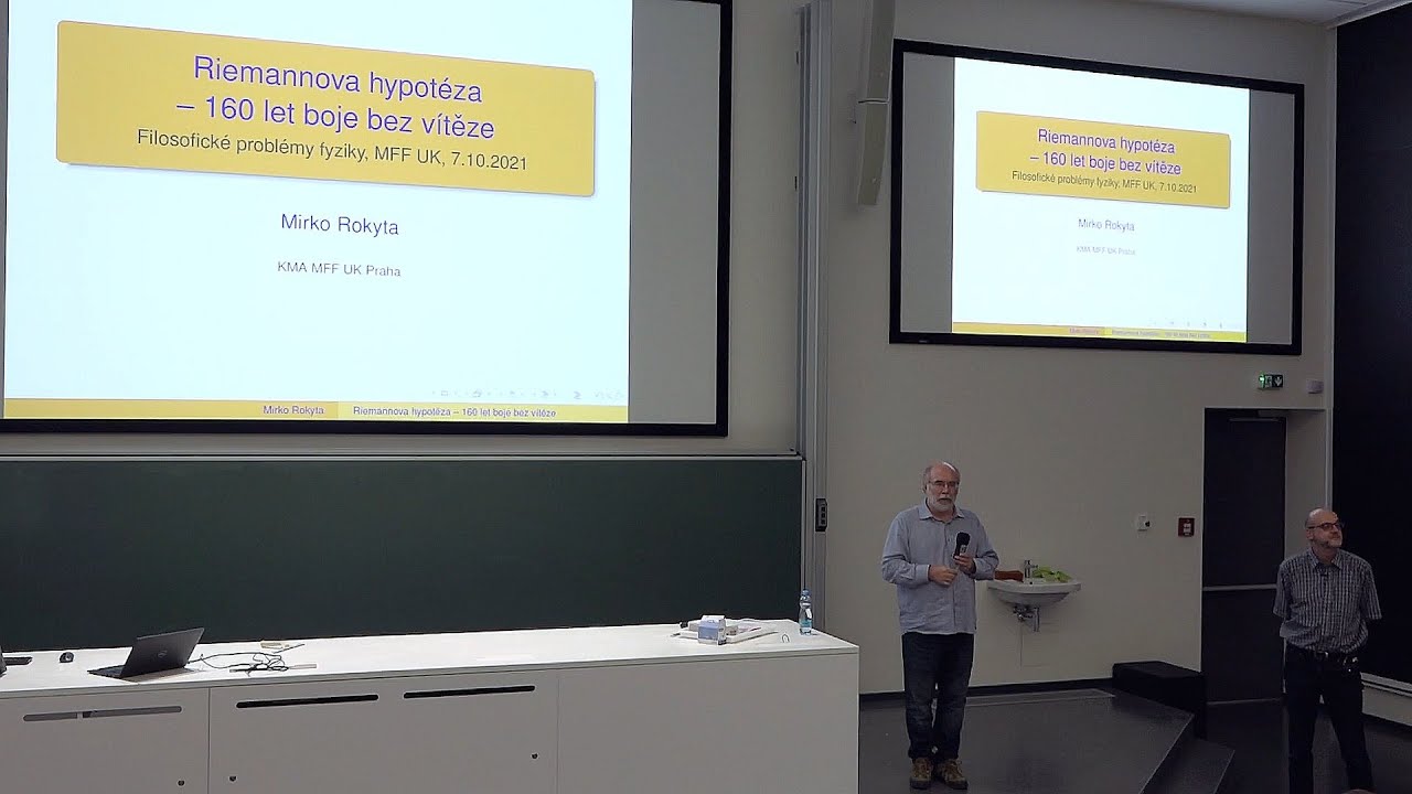 Mirko Rokyta: Riemannova hypotéza - 160 let boje bez vítěze (MFF-FPF 7.10.2021)
