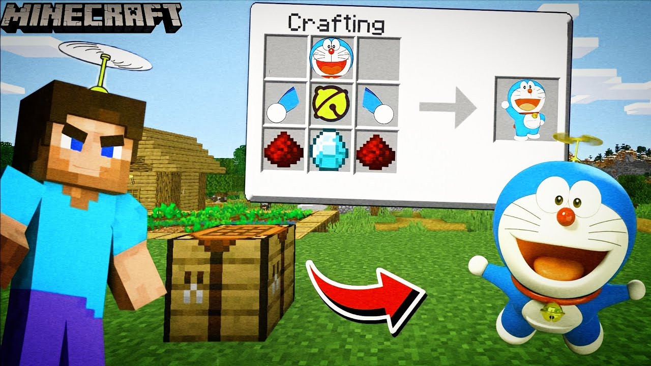 Doramon mod in Minecraft gameplay in tamil/Minecraft/on vtg!