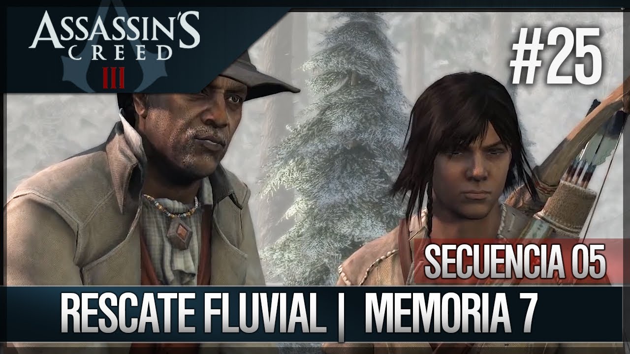 Assassin's Creed 3 - Walkthrough Español - Secuencia ADN 5 - Rescate fluvial [7] [100%]