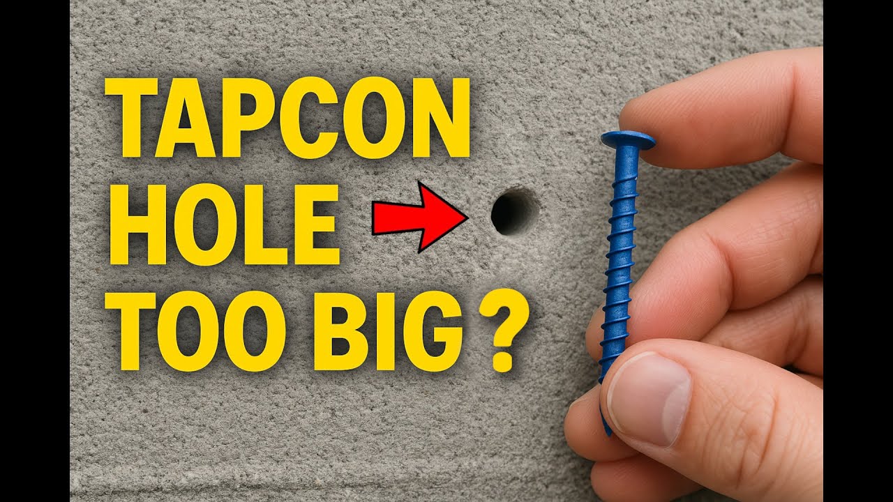 Что делать, если отверстие для анкера Tapcon слишком большое?