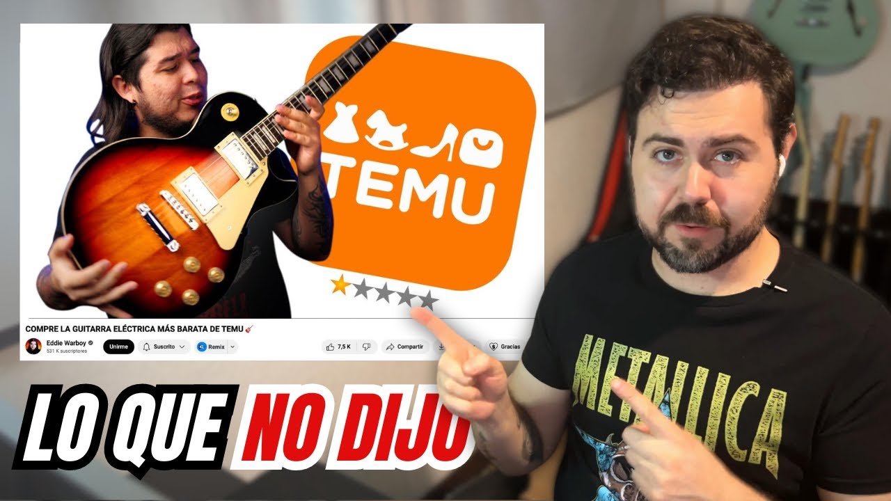 Reaccionando a @eddiewarboy | COMPRE LA GUITARRA ELÉCTRICA MÁS BARATA DE TEMU 🎸