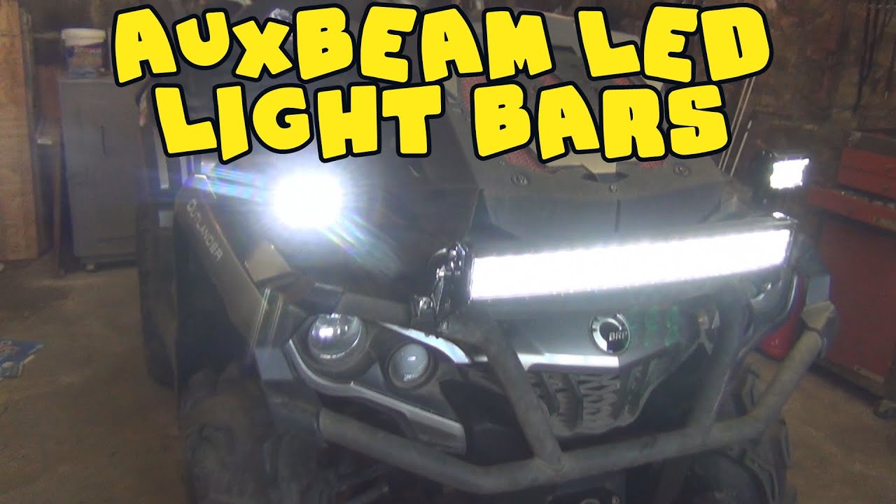 ATV LIGHT BAR INSTALATION....AUXBEAM LED LIGHT BARS ON CAN-AM OUTLANDER