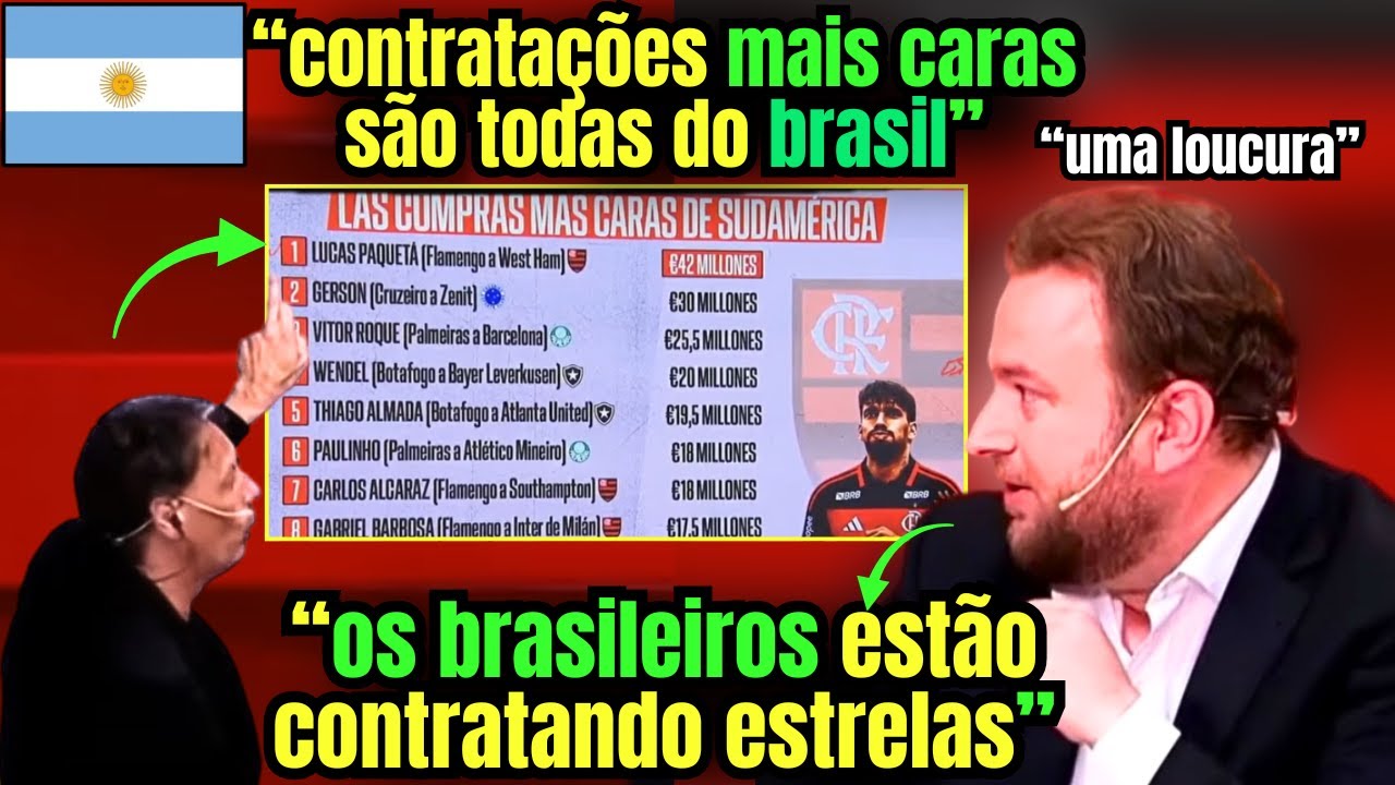 ARGENTINOS FICARAM COM INVEJA DOS BRASILEIROS PELAS CONTRATAÇÕES MAIS CARAS DA AMERICA