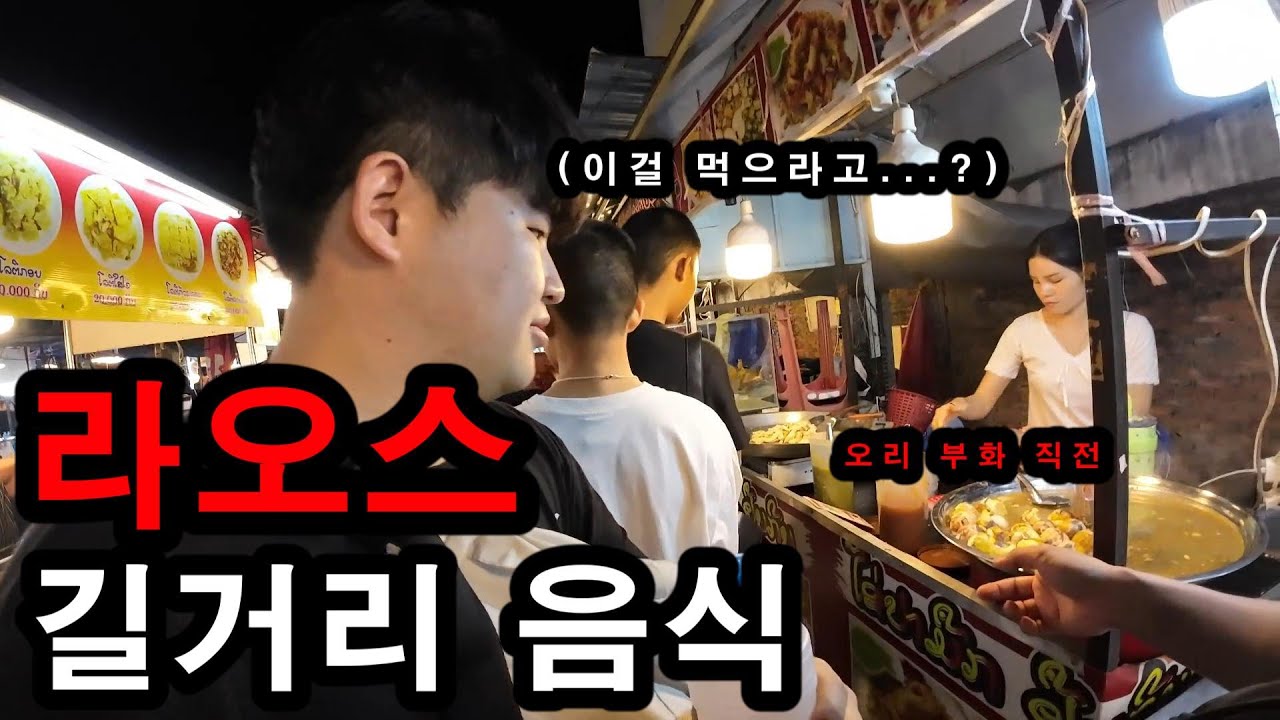 라오스 길거리 음식…이런건 처음 봤다…