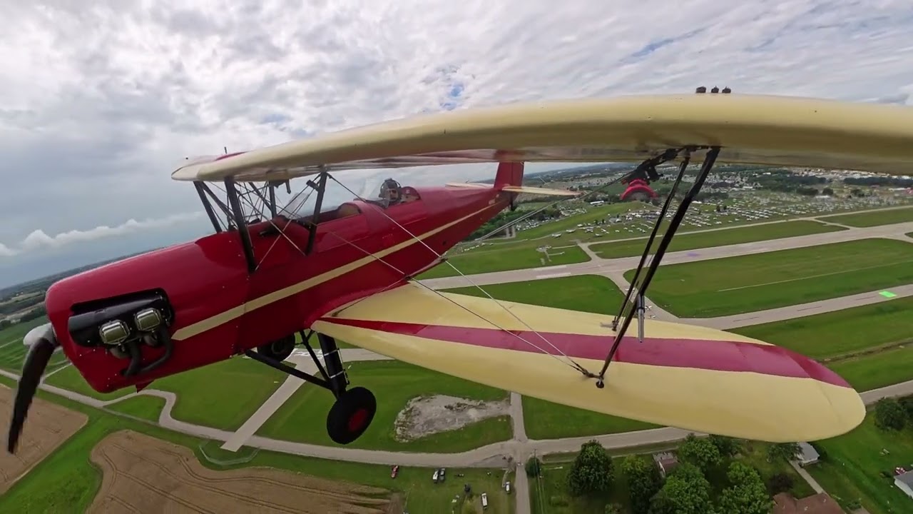 Stampe SV4C flying the Vintage in Review airshow at Airventure Oshkosh 2025