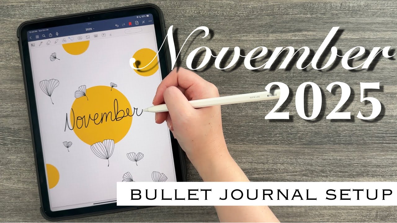 Настройка цифрового Bullet Journal на ноябрь 2025 г. | Планируйте вместе со мной!