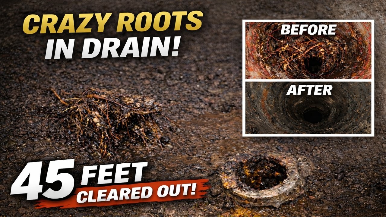 В доме постоянно что-то засорялось… Вот что я обнаружил на глубине 45 футов в главном водостоке.
