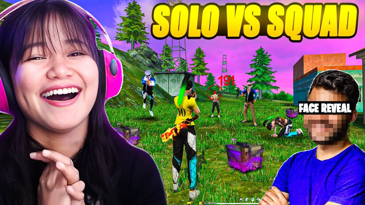 BR Rank SOLO против SQUAD: состязание по раскрытию лиц! Мобильный геймплей