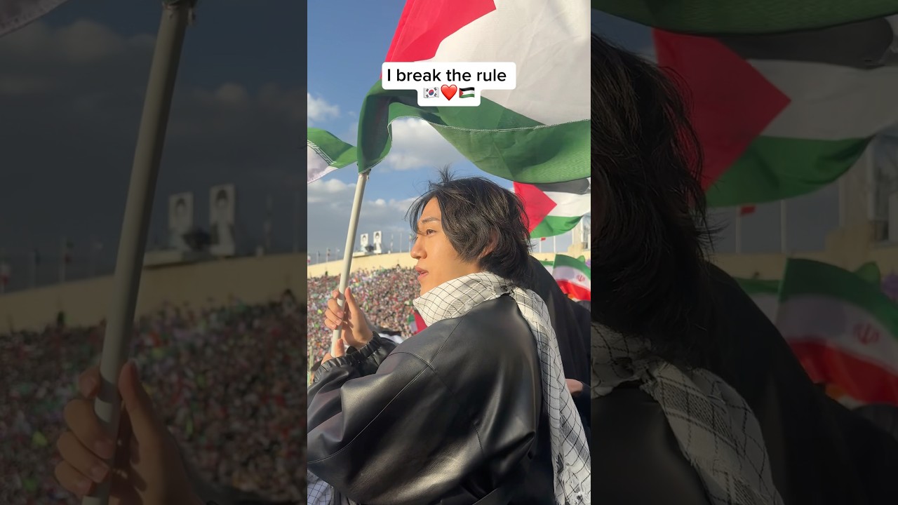 I&rsquo;m always with Palestine 🇰🇷🤝🇵🇸