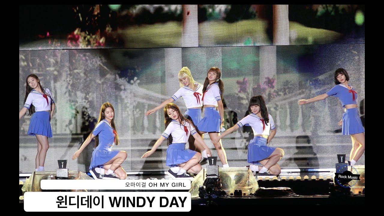 오마이걸 OH MY GIRL[4K 직캠]윈디데이 WINDY DAY@20161002 Rock Music
