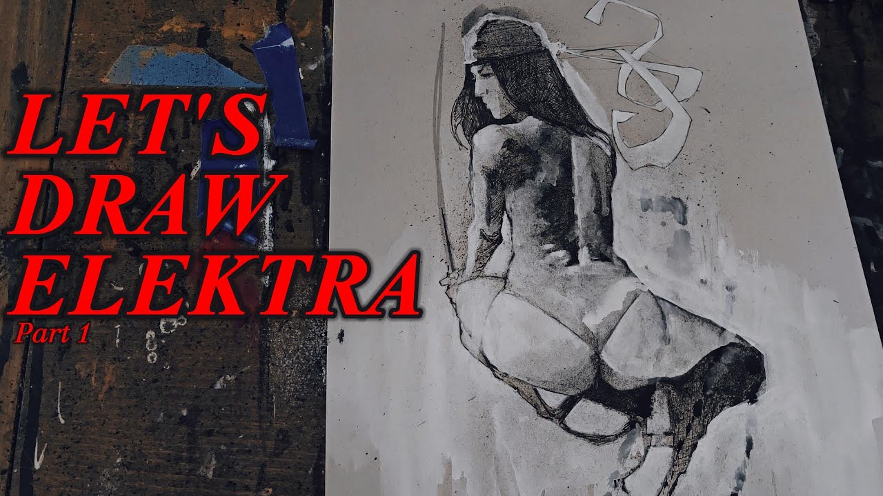 Let's Draw Elektra (Daredevil) - PART 1