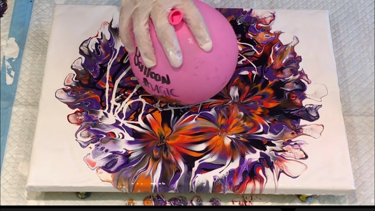 WOWSERS IM JUST LOVING THE COMPOSITION AND COLOURS IN THIS EASY ABSTRACT ACRYLIC POUR YOU CAN DO