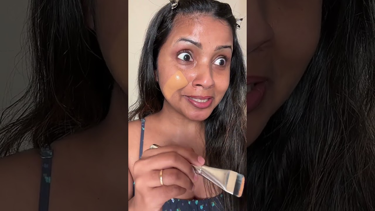 Flat foundation brush.. it is a secret to a flawless face or a hot mess.. 