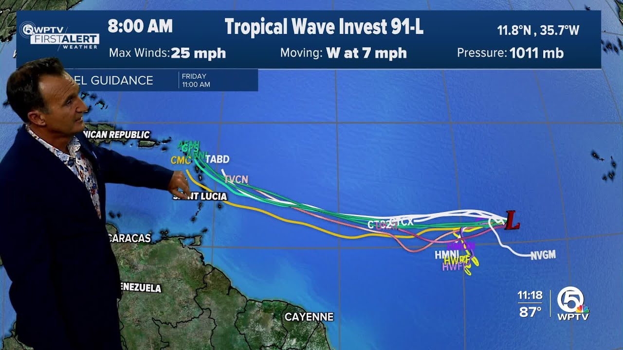 Invest 91-L expected to become Tropical Storm Gabrielle