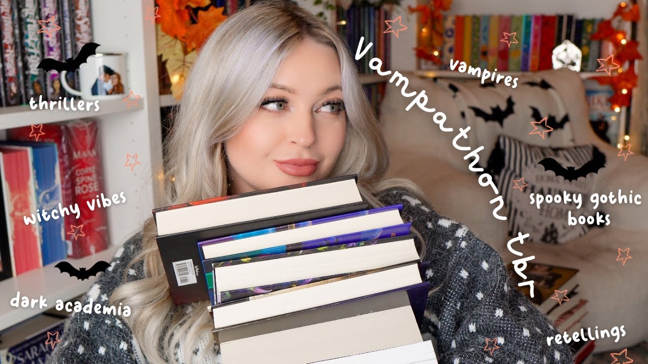 vampathon tbr 🦇 all the books i plan to read during a cosy & spooky week of reading 📖🕯️🍂