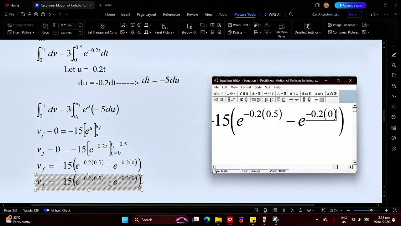 Rectilinear Motion of Particles by Integration Part 2