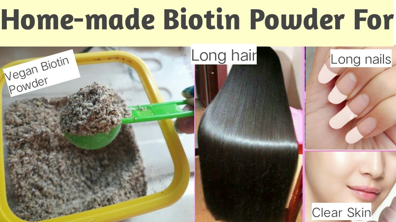 Real Homemade Biotin Powder For Hair Growth, Glowing Skin, Long Nails | How to grow Hair With Biotin
