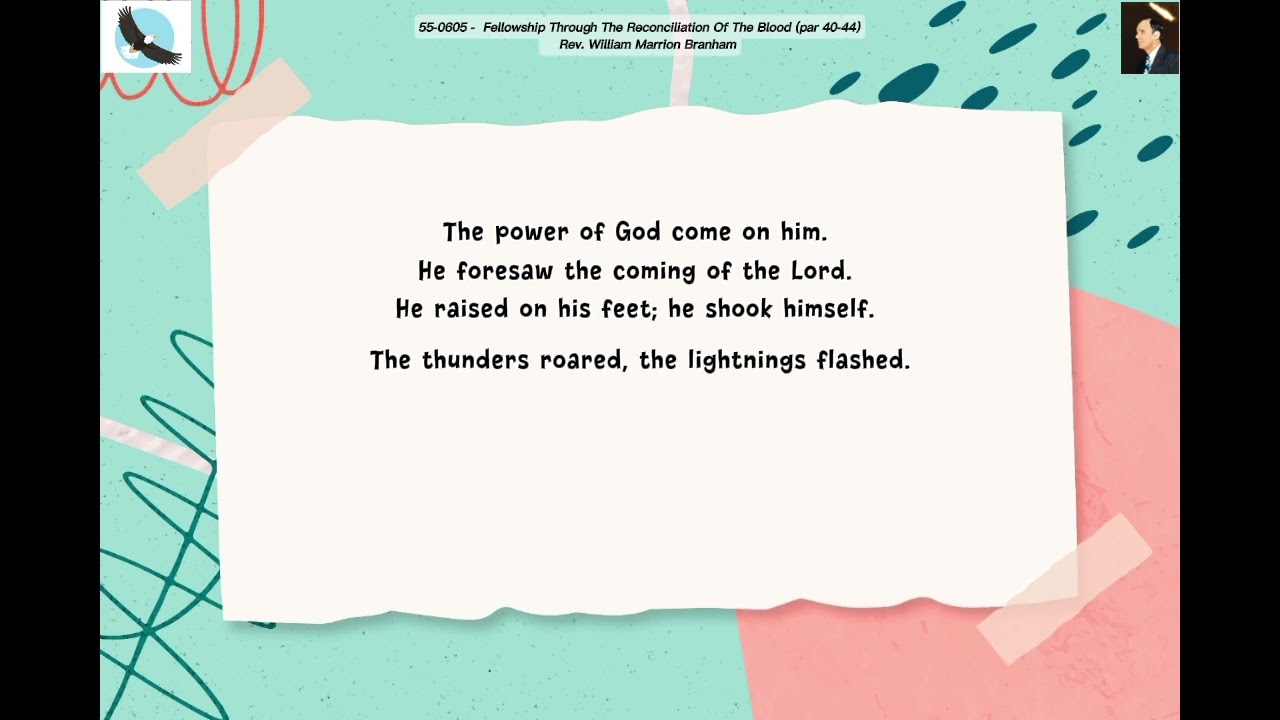 55-0605 -  Fellowship Through The Reconciliation Of The Blood | Rev. William Marrion Branham