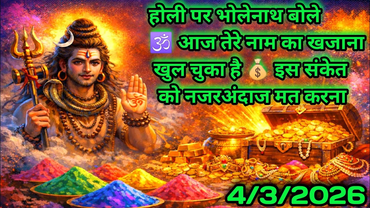 🌈🕉 4 मार्च 2026 का महादेव जी का संदेश | जरूर सुनें | Mahadev Message Today #godmessage​