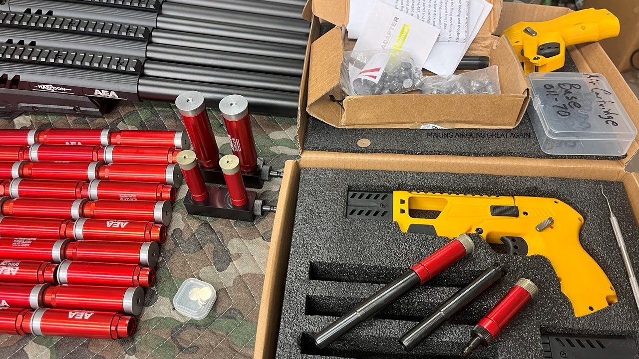 Зарядка пневматических картриджей AEA Harpoon или Defender и устранение неполадок с помощью Texom...