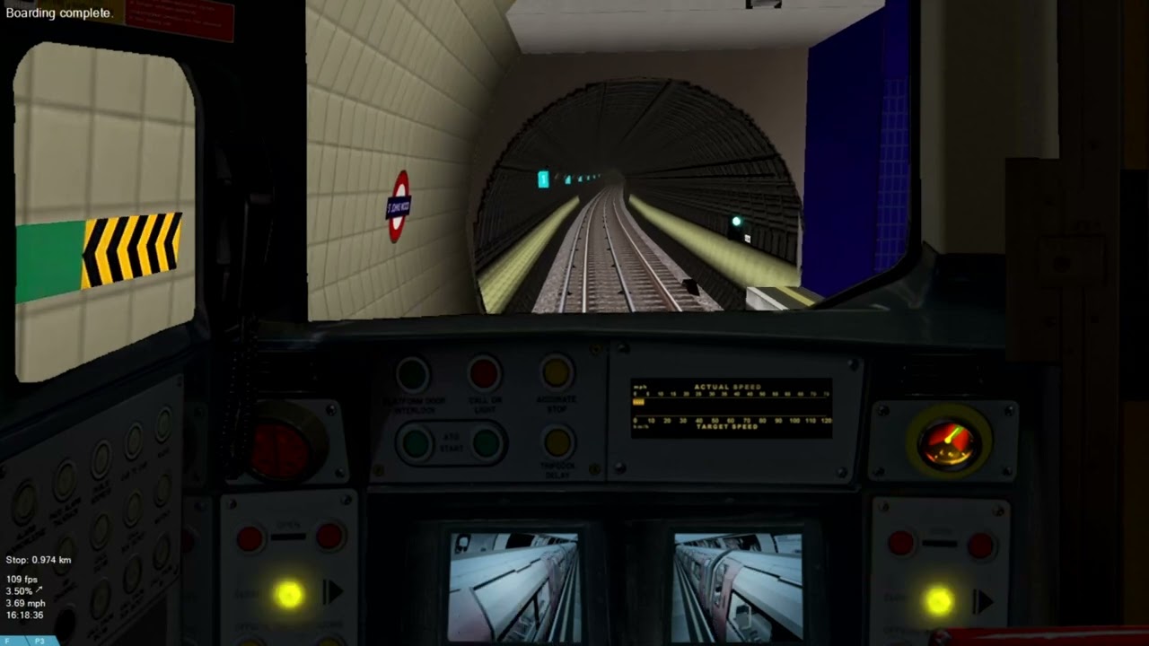 OpenBVE Jubilee Line: (Full Stock) Charing Cross - West Hampstead