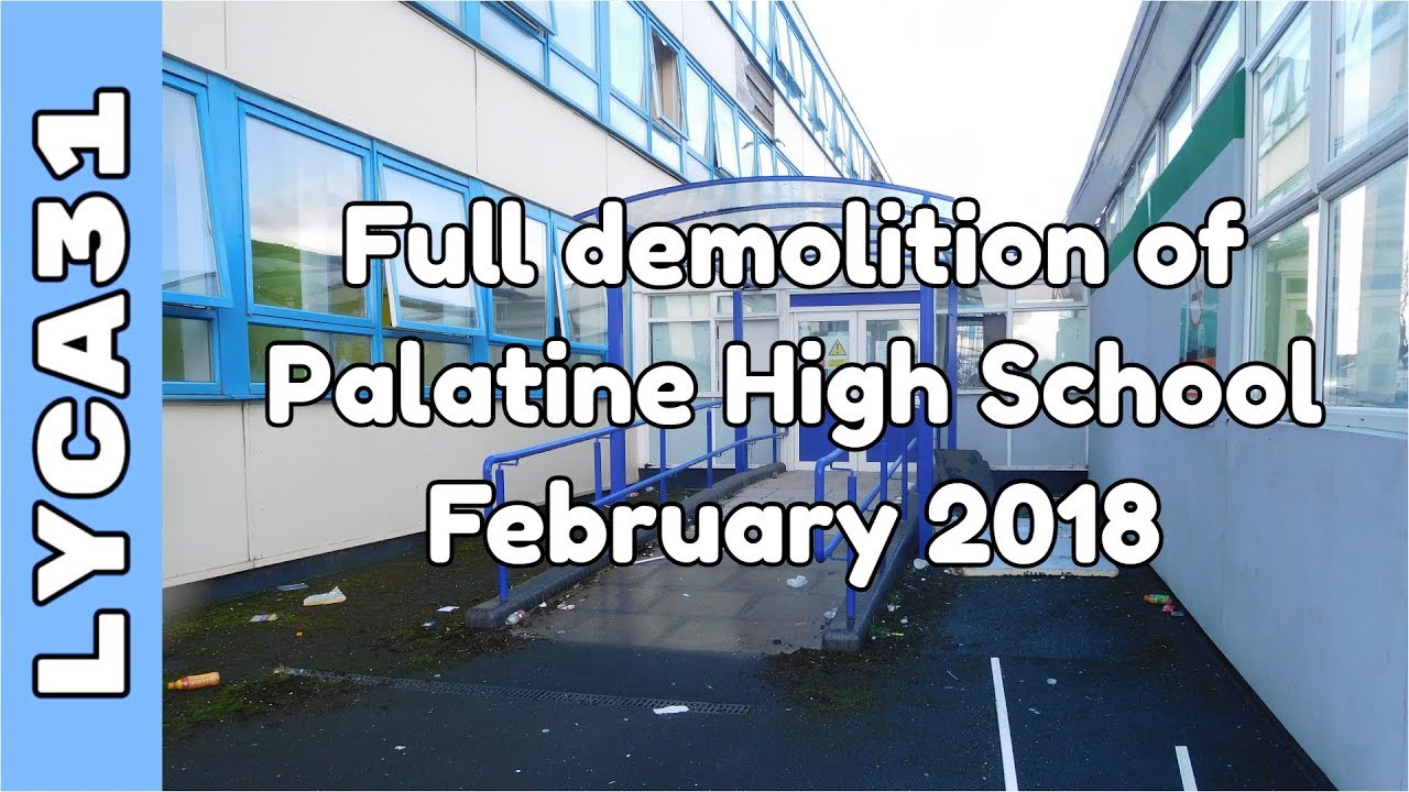 Palatine School full demolition.