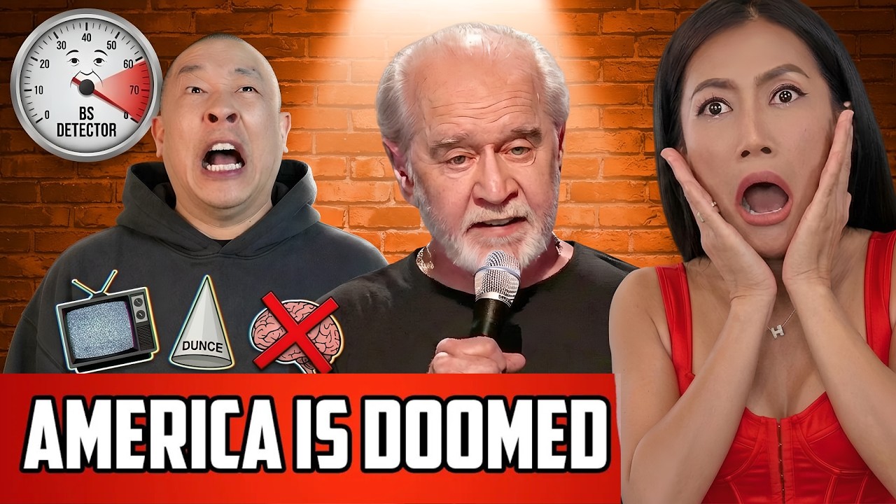 George Carlin - Dumb Americans Stand Up Comedy Reaction | Life Is Worth Losing