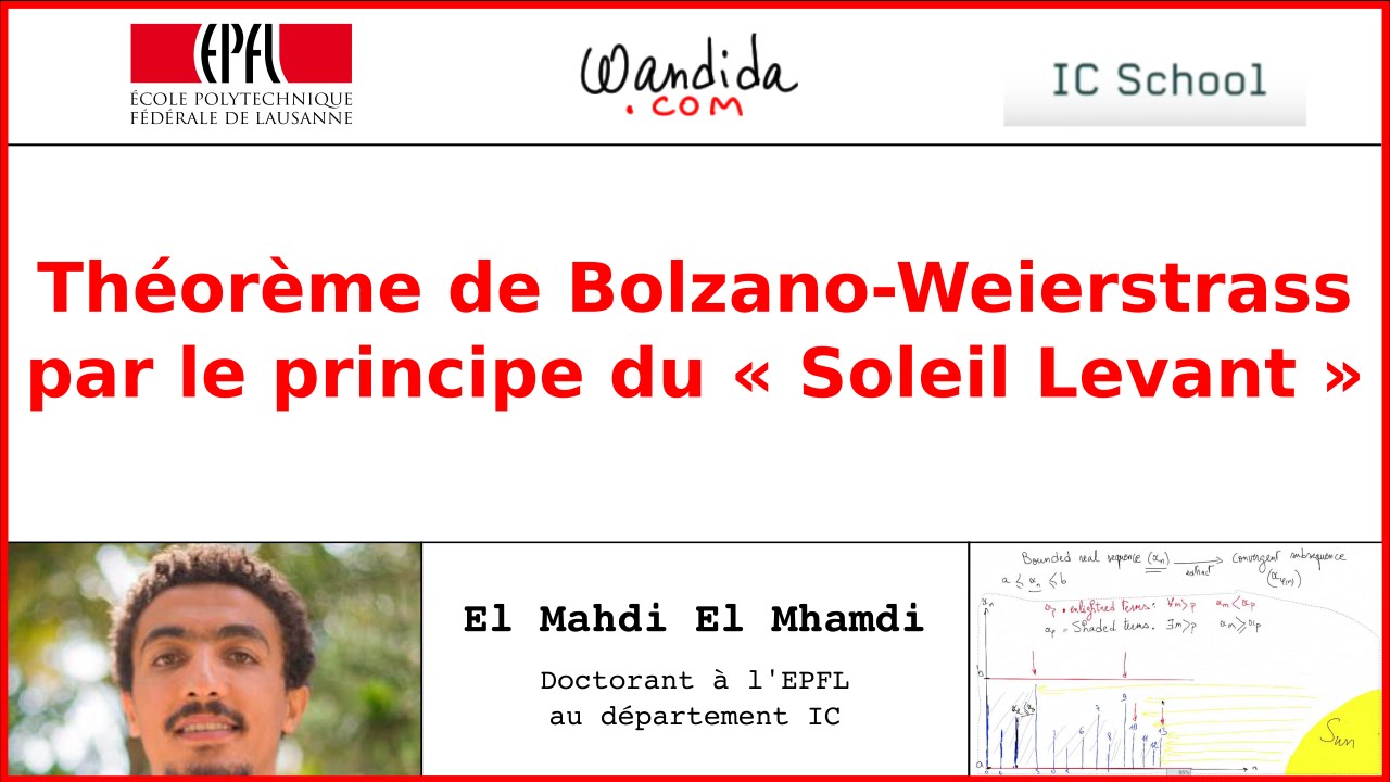 Théorème de Bolzano Weierstrass par le principe du 