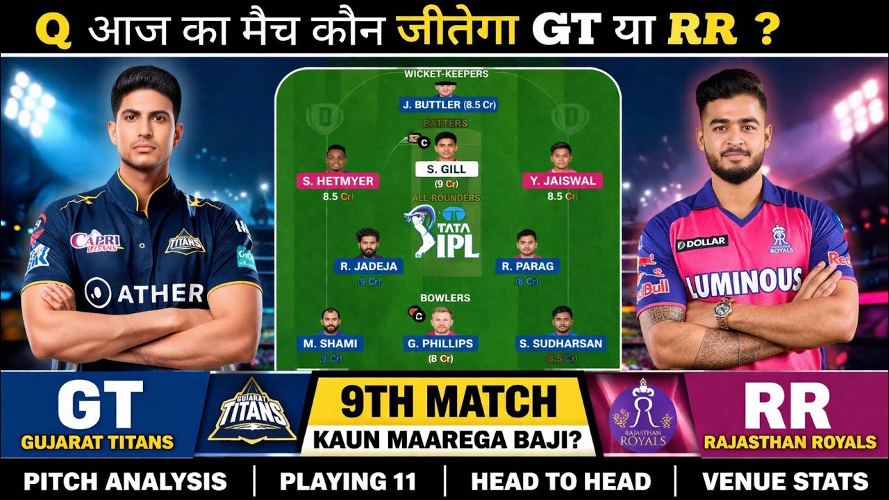 GT vs RR My11 circle team today | GT vs RR today my11 circle team | GT vs RR My11 Circle today match