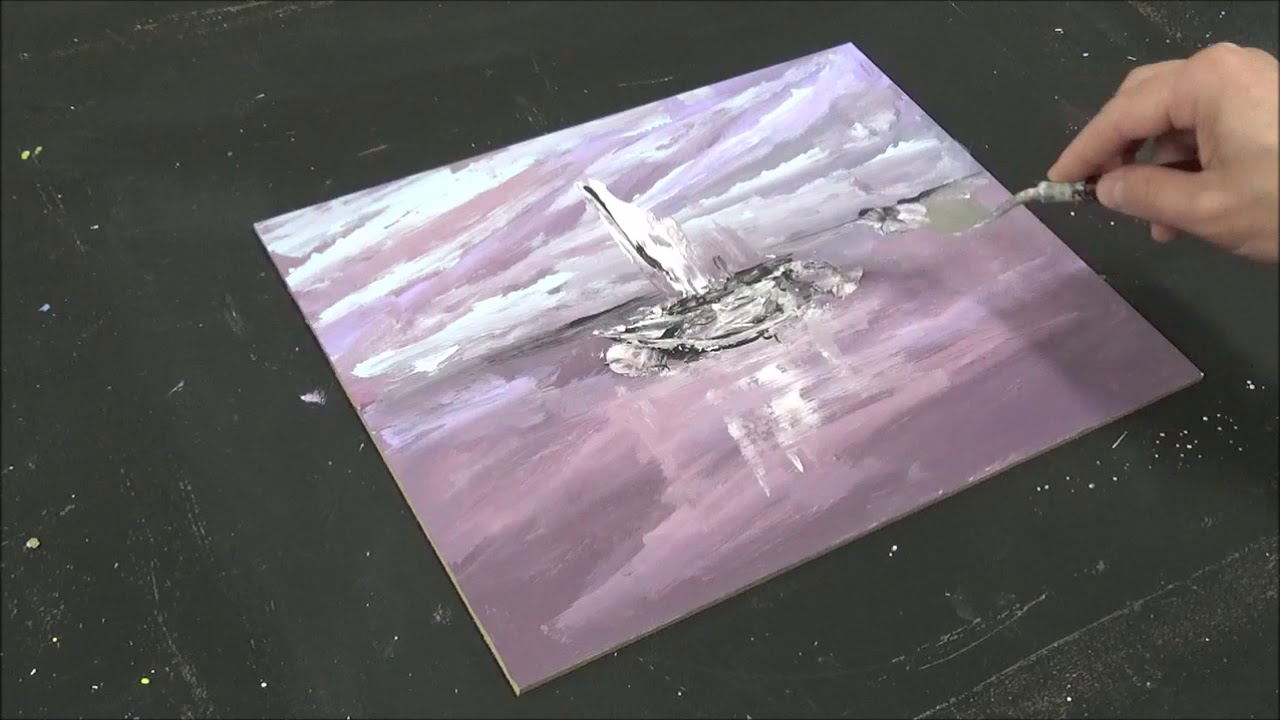 LA PINTURA ABSTRACTA CON ACRÍLICOS / DEMOSTRACIÓN / Textura /  Reflejos de Mar
