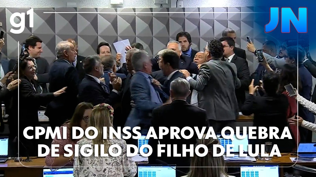JN: CPMI do INSS aprova quebra de sigilo bancário de filho de Lula; sessão é marcada por confusão