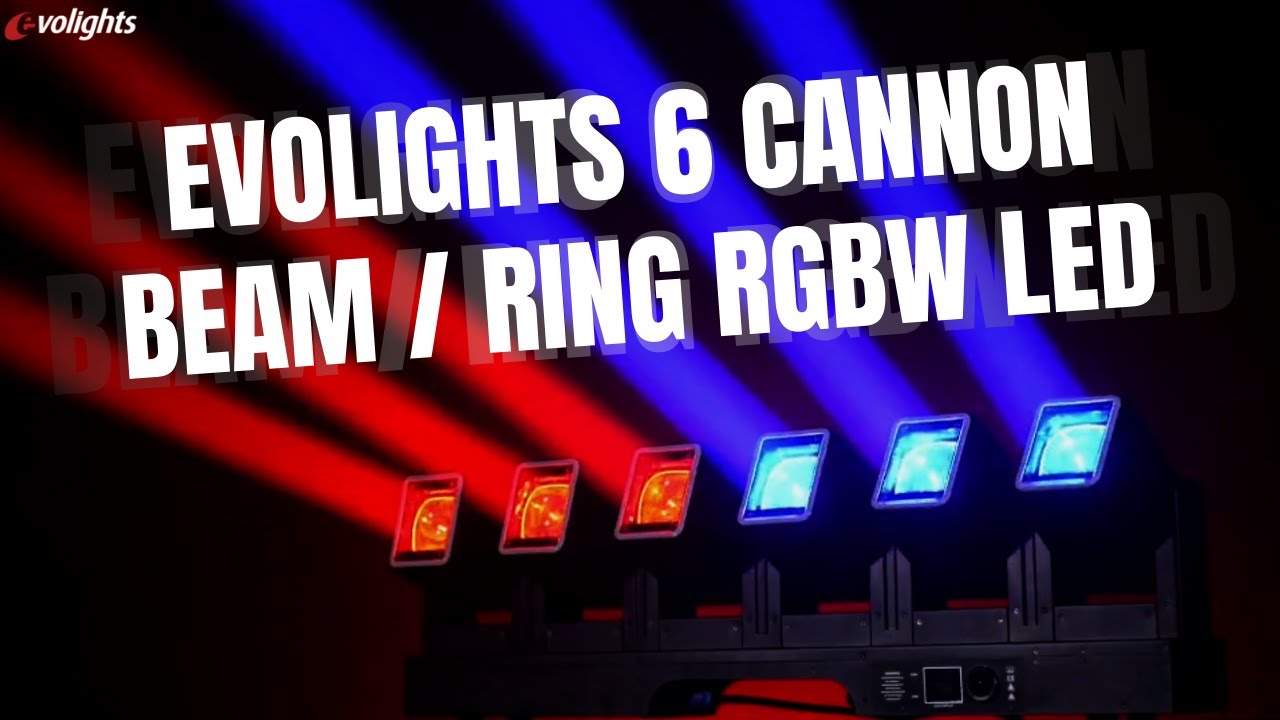 EVOLIGHTS 6 CANNON BEAM RING - głowica ruchoma RGBW LED