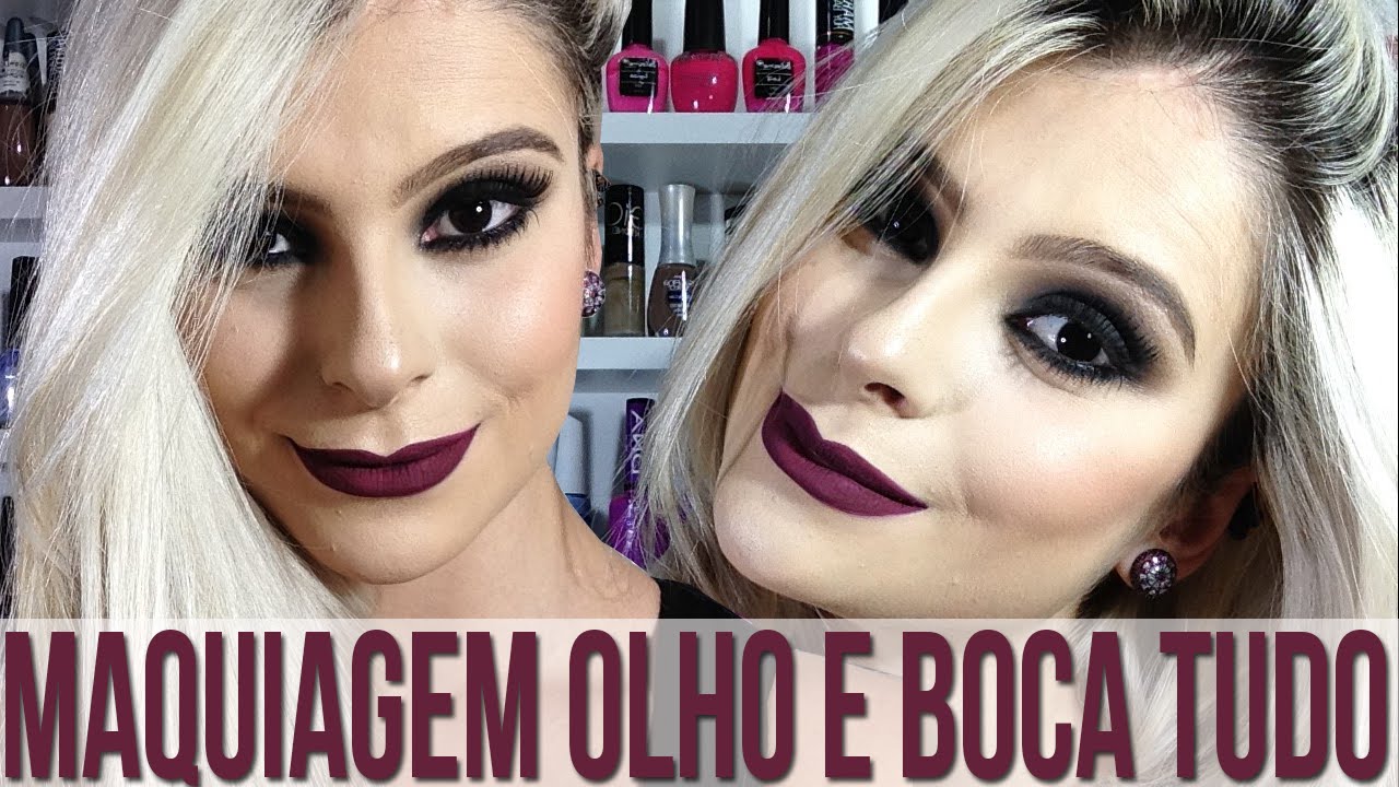 Maquiagem olho e boca tudo