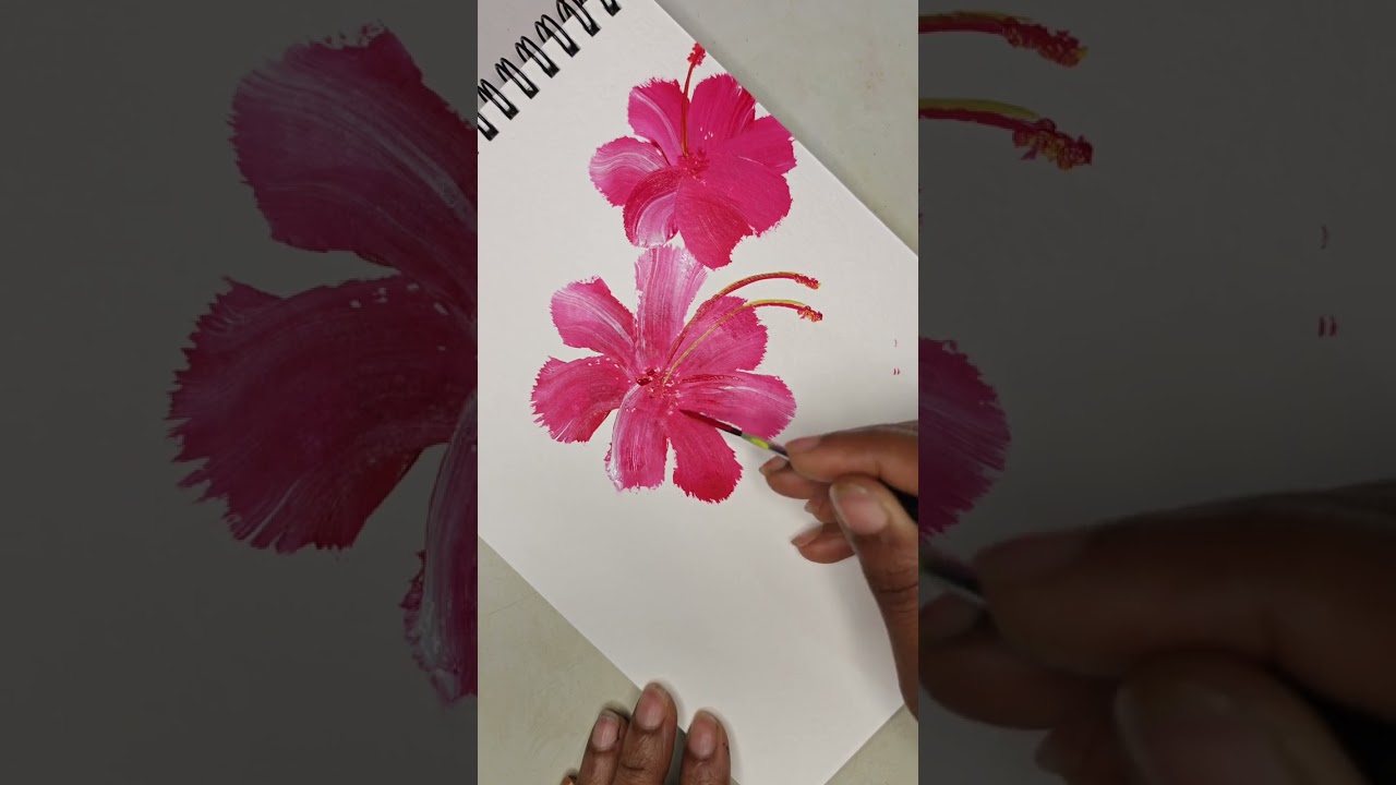 Hibiscus flower painting