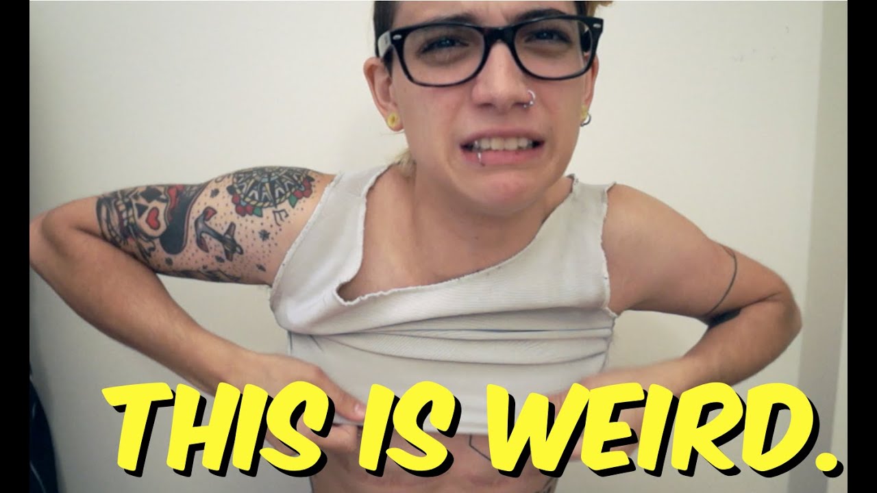 POST-OP FTM PUTS BINDER BACK ON