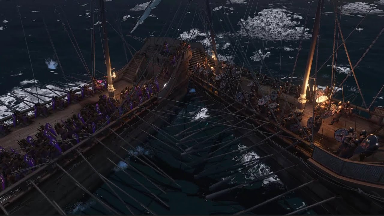 Bannerlord War Sails: Nord Shield-Companion V Imperial Naute (120v120 Dromon Ship)