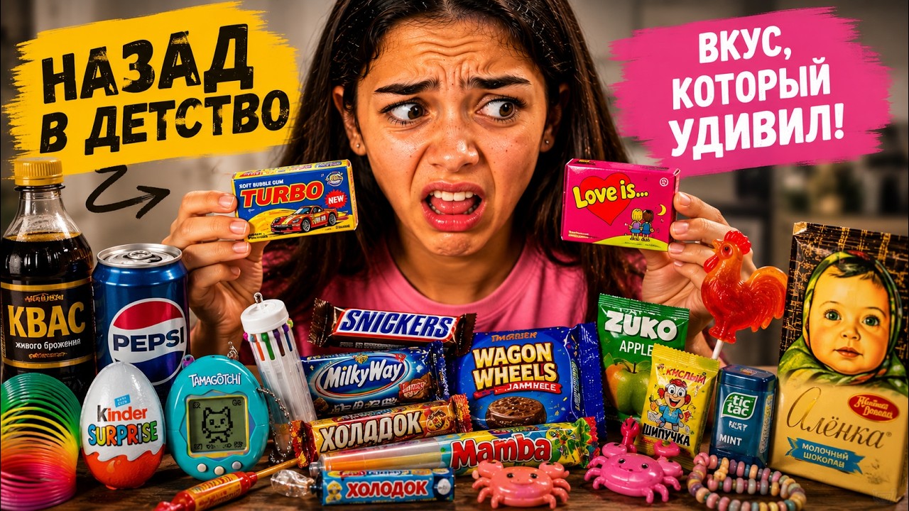 Распаковка сладостей и игрушек из 90-х и 2000-х: ностальгия детства! 🍭🎮