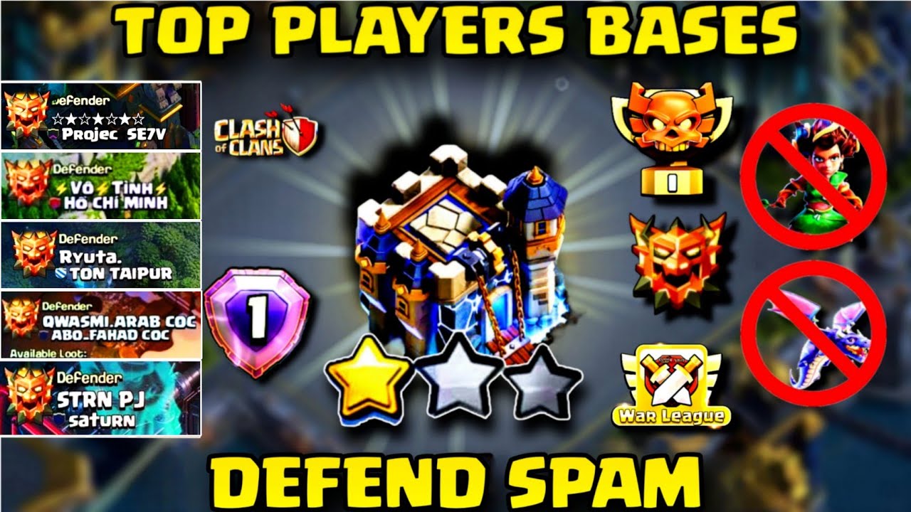 Top-6 Th18 Anti Thrower Legend League Base for 1 STARS ! With TH18 War Base Layout Clash of clans