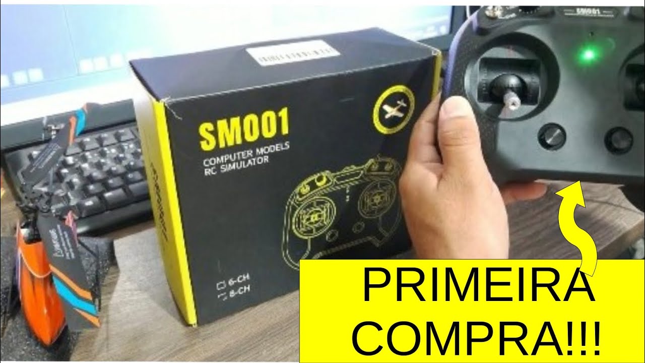 Radio para come&ccedil;ar no aeromodelismo helimodelismo Fly Sky SM-001 SIMULADOR