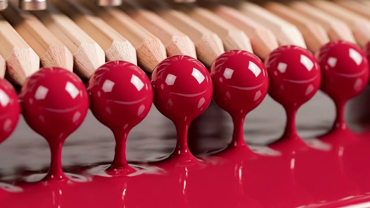 Satisfying Colored Pencil Factory Process ✏️🌈 (3D Animation)