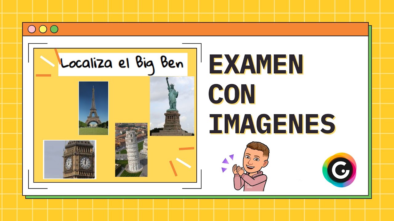 📕EXAMEN📕 en GENIALLY. Examen con 🌆IMAGENES. 🌆