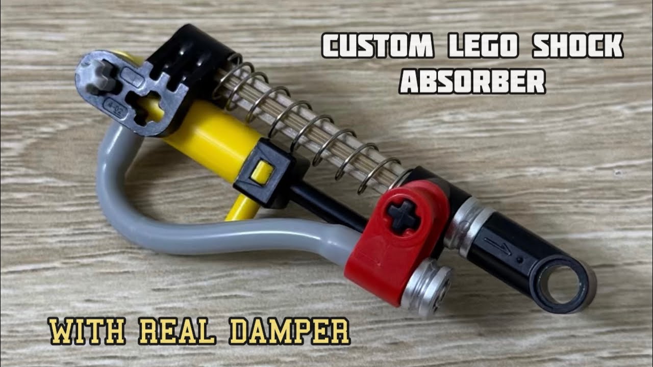 Custom LEGO Shock Absorber With Real Damper!