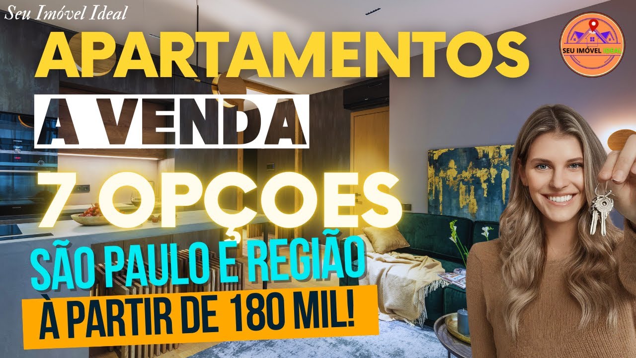 OFERTAS de APARTAMENTOS a VENDA CIDADE DE SÃO PAULO e REGIÃO À PARTIR DE 180 MIL REAIS #apartamento