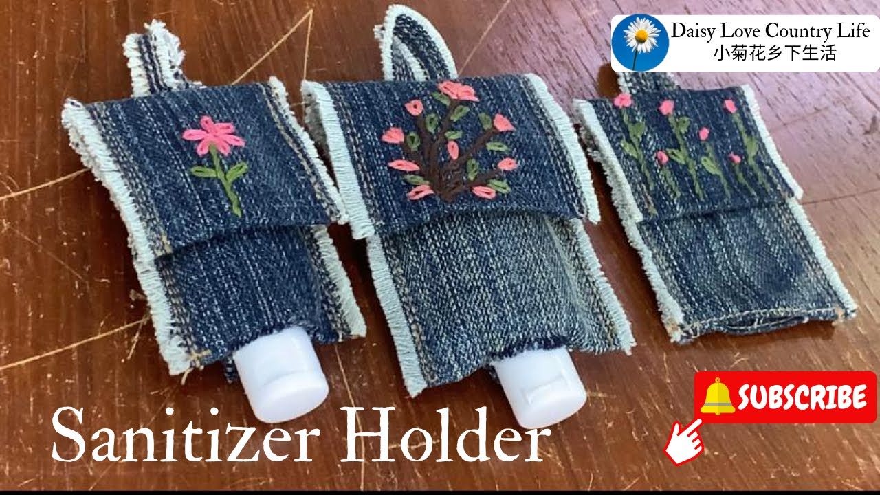 How to  make Hand Sanitizer Holder/ DIY hand sanitizer pouch/ Gel pouch tutorial