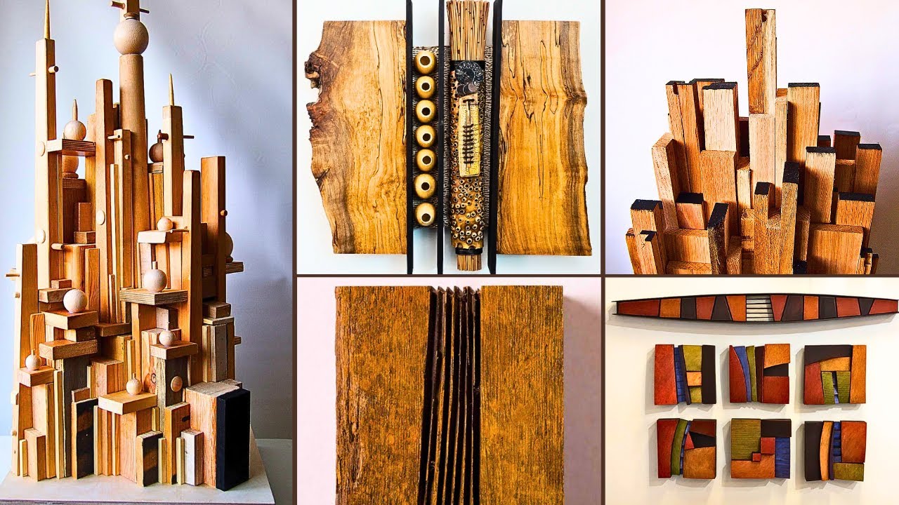 CONTEMPORARY ABSTRACT WOOD ASSEMBLAGE