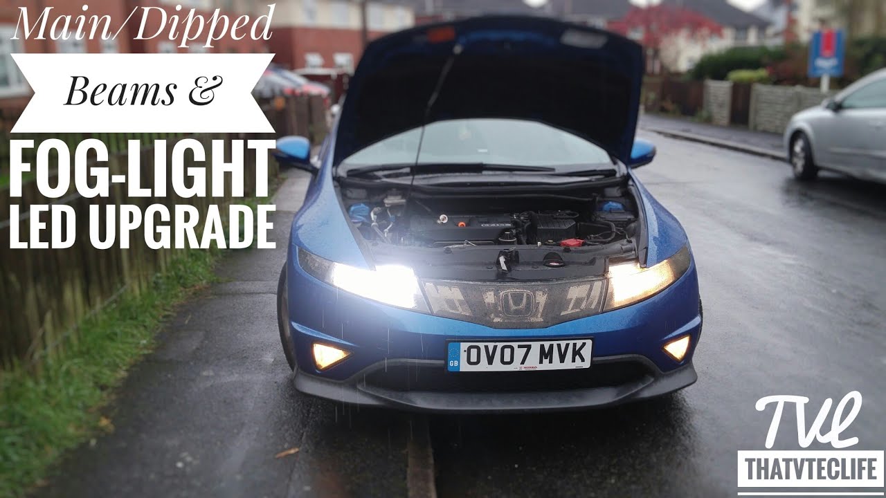 Модернизация ближнего/дальнего света и противотуманных фар Honda Civic 8-го поколения (FK/FN) до ...